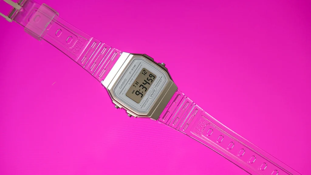 casio-f-91w-colori il mio orologio casio f-91w cinturino trasparente