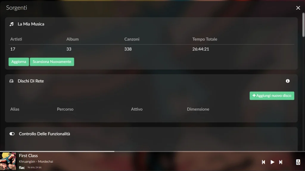 come mettere musica su volumio