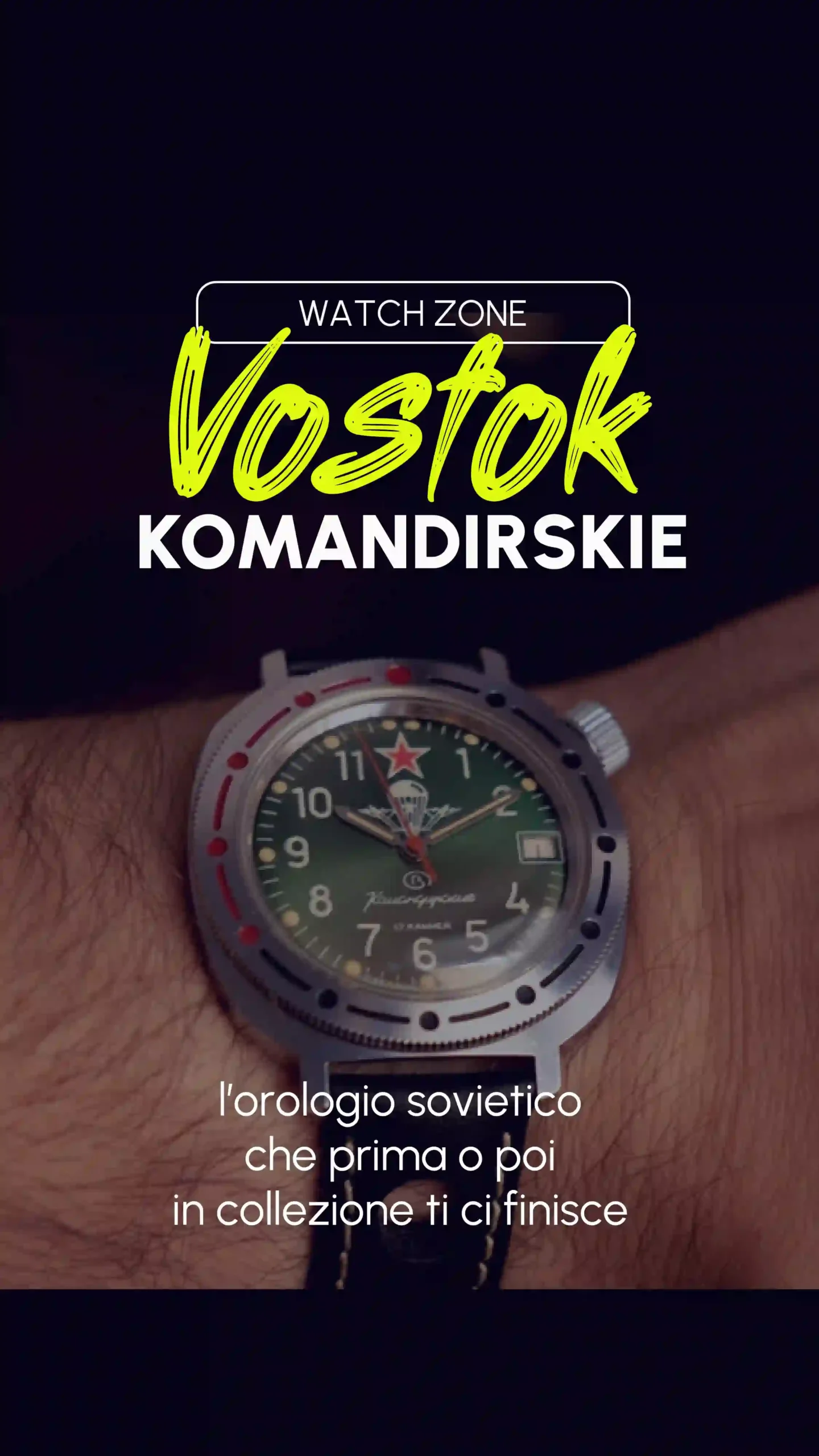 Vostok Komandirskie anni 80 paracadutisti video